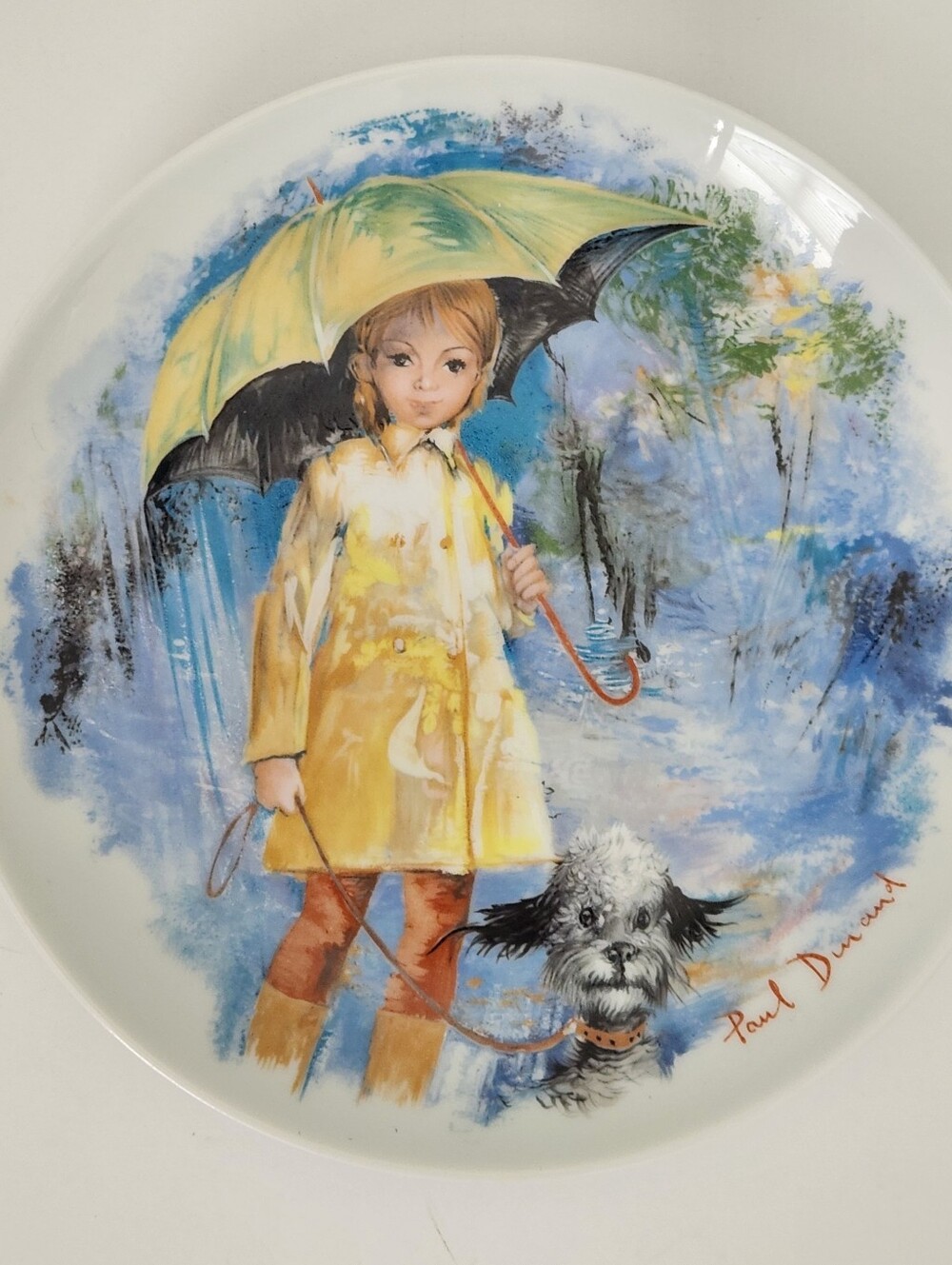 1980s Porcelain Plate  "Christiane Et Fifi"